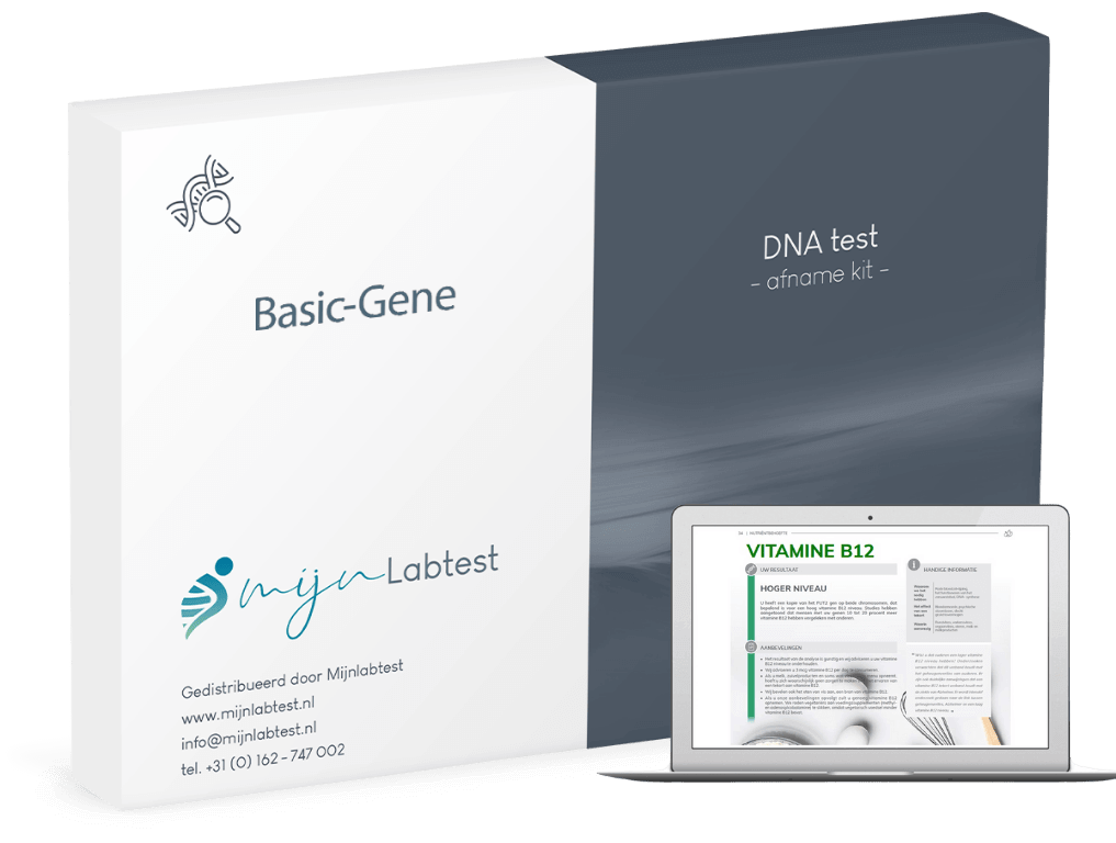 De DNA test wordt geleverd in een verpakking zoals hier afgebeeld.