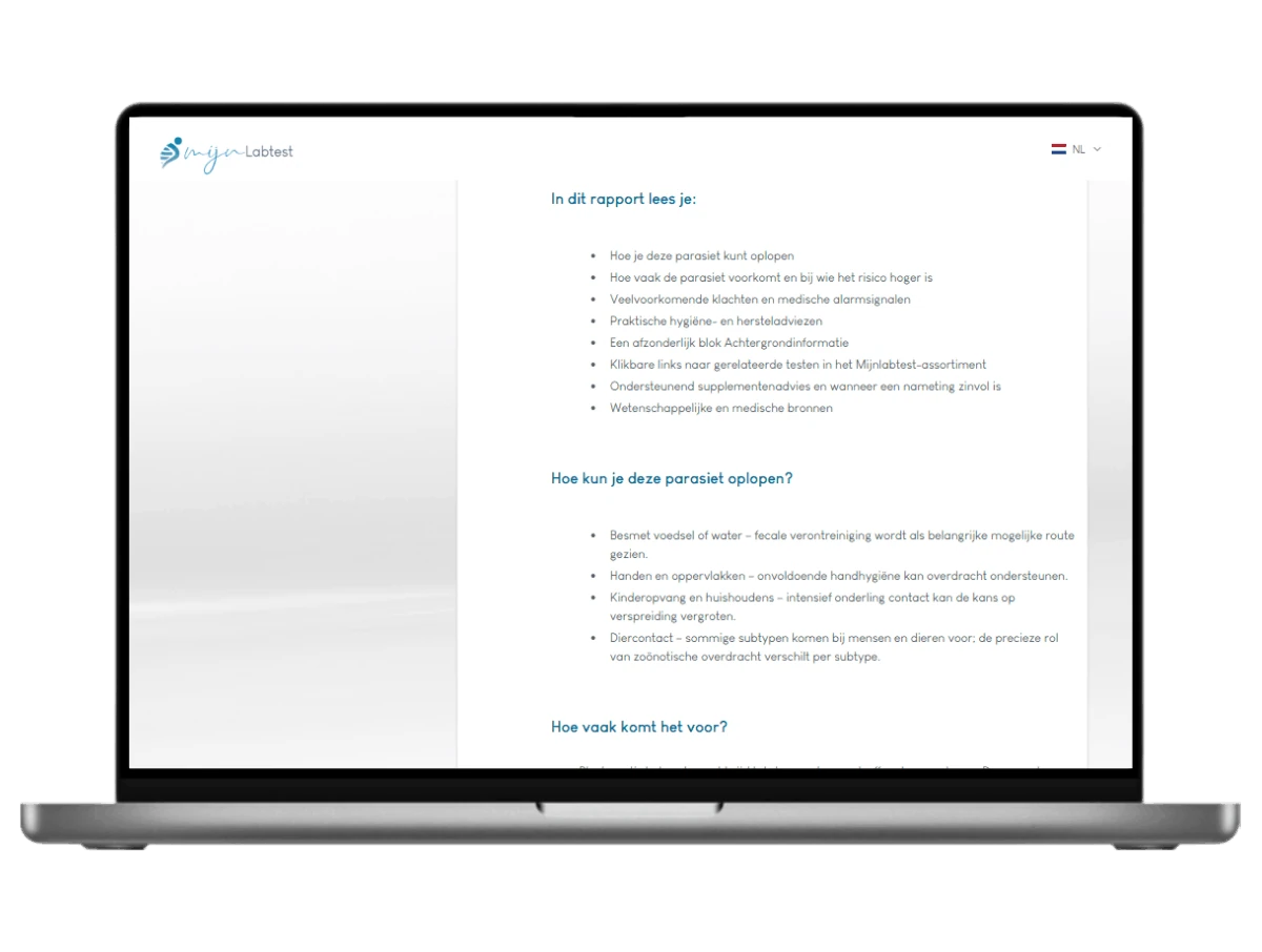 In dit rapport lees je alles over Blastocystis Hominis 