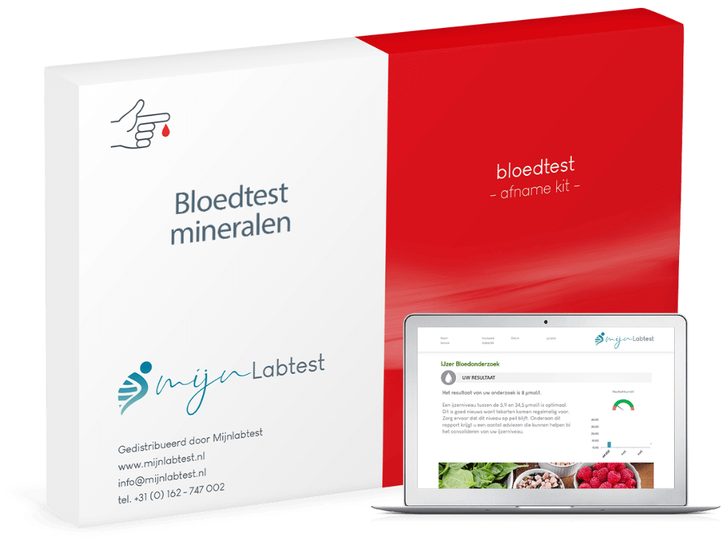 De mineraal profiel test wordt per brievenbuspakketje naar je verzonden