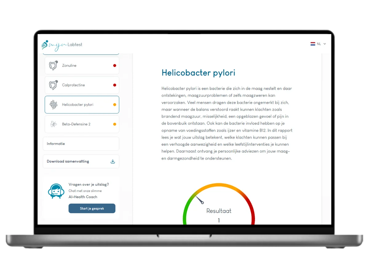 Darmtest XL Plus, meet 18 darmwaarden in één uitgebreide ontlastingstest vanuit huis. Darmtest XL Plus, meet 18 darmwaarden in één uitgebreide ontlastingstest vanuit huis.