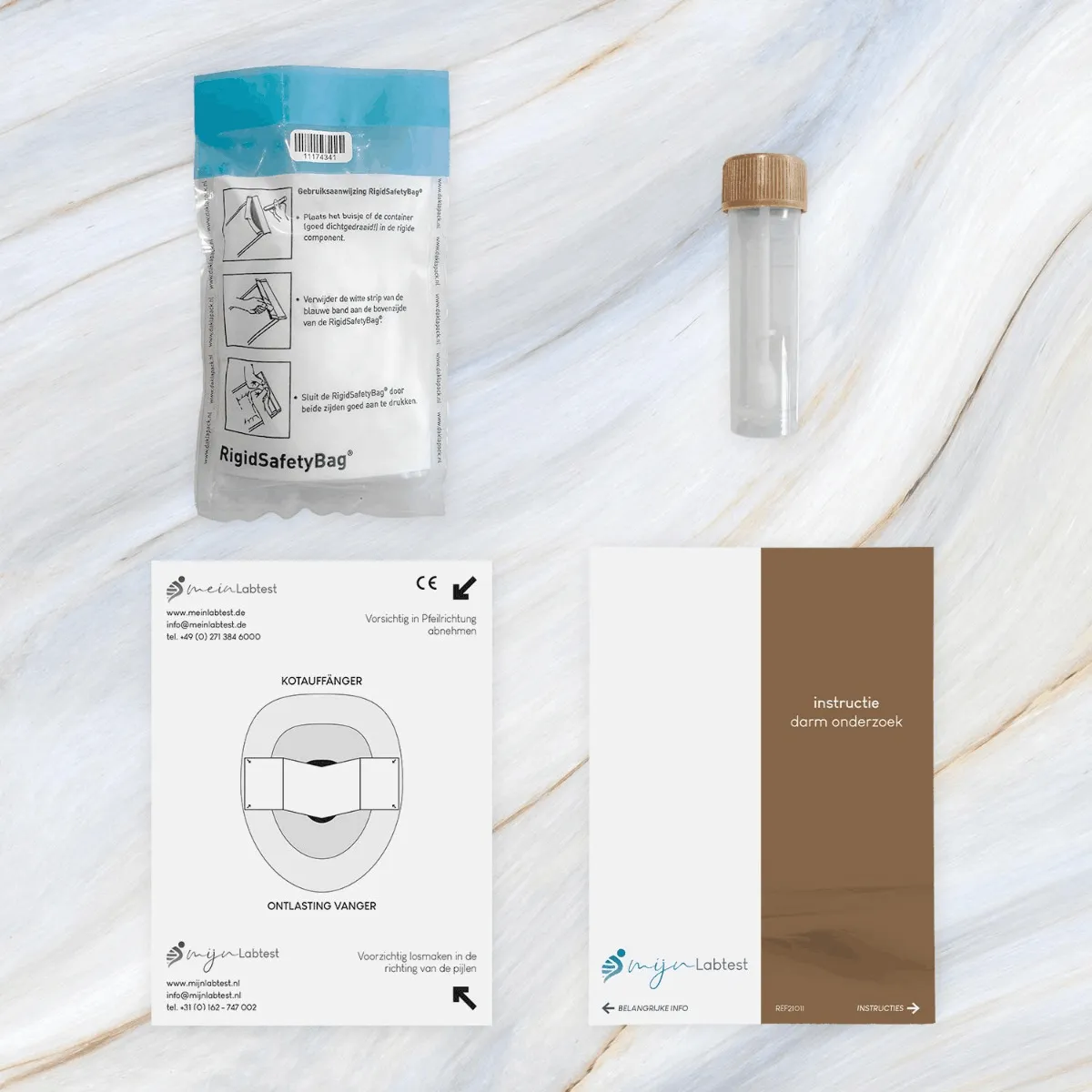 Materialen van de darmtest XL pro