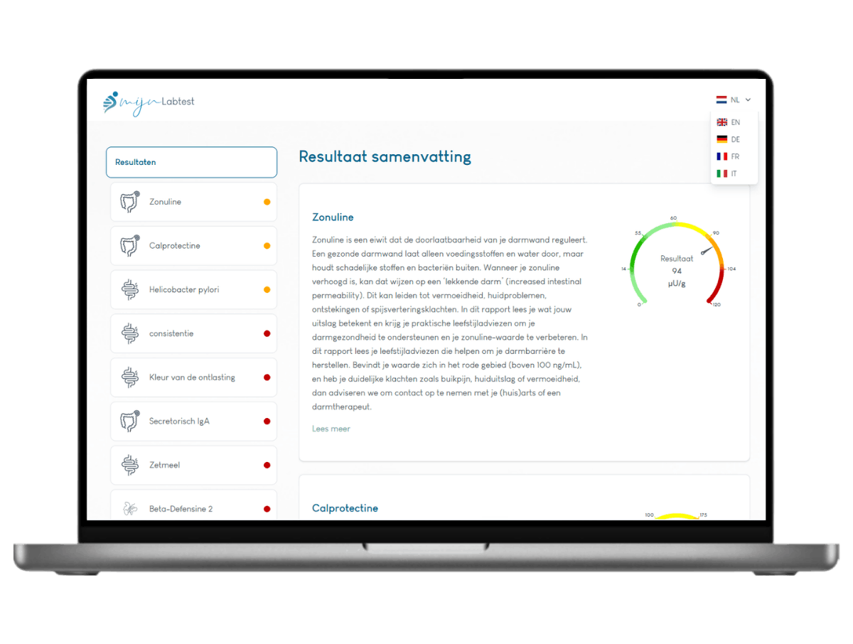 Darmtest XL Plus, meet 18 darmwaarden in één uitgebreide ontlastingstest