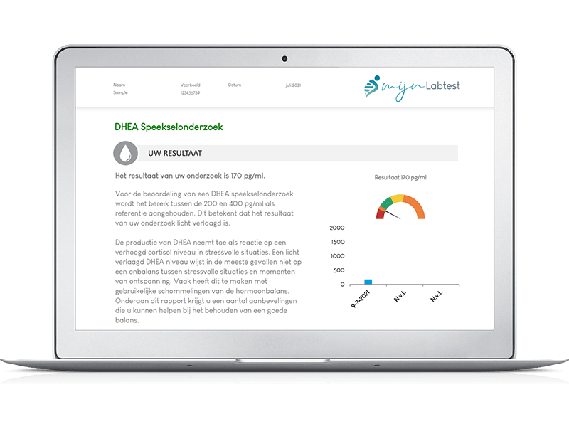 De uitslag van je DHEA hormoon test wordt beveiligd naar je verzonden. 