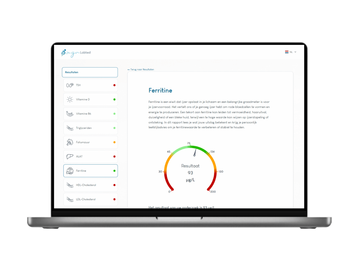 Jouw Ferritine uitslag inclusief leefstijl advies en AI integratie Jouw Ferritine uitslag inclusief leefstijl advies en AI integratie