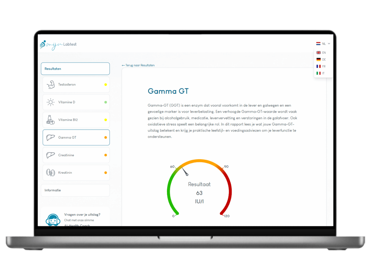 Gamma GT resultaat pick & mix. 