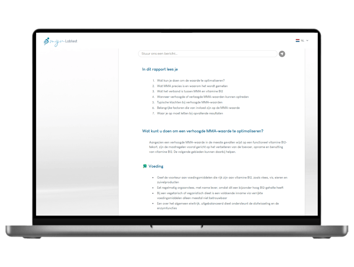 In dit rapport lees je alles over jouw MMA waarden In dit rapport lees je alles over jouw MMA waarden