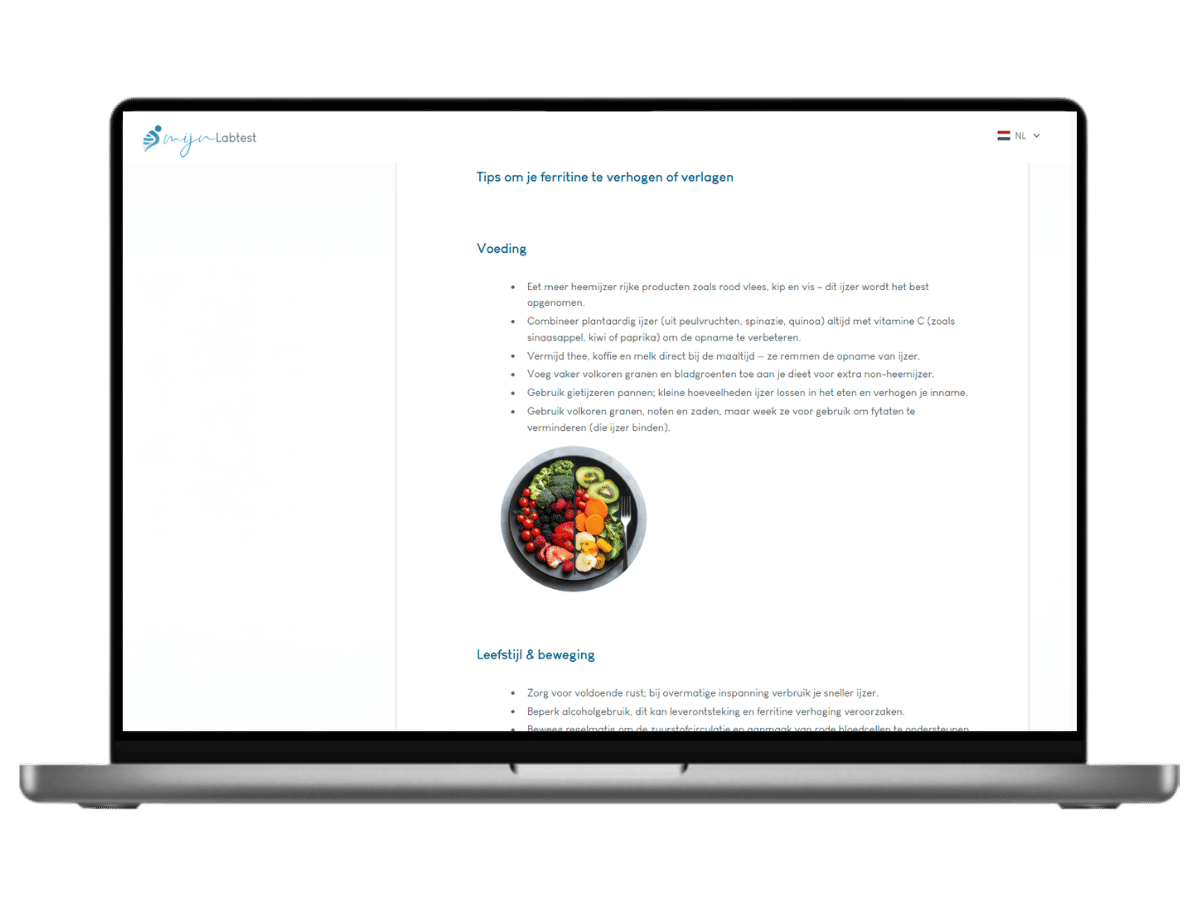 Leefstijl advies om jouw ijzerwaarden te optimaliseren Leefstijl advies om jouw ijzerwaarden te optimaliseren