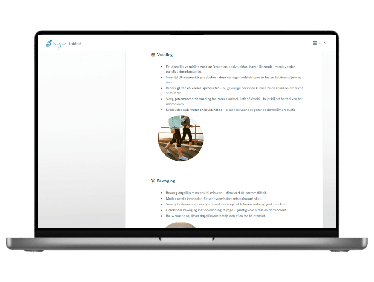 Voedingsadvies van jouw Zonuline test Voedingsadvies van jouw Zonuline test