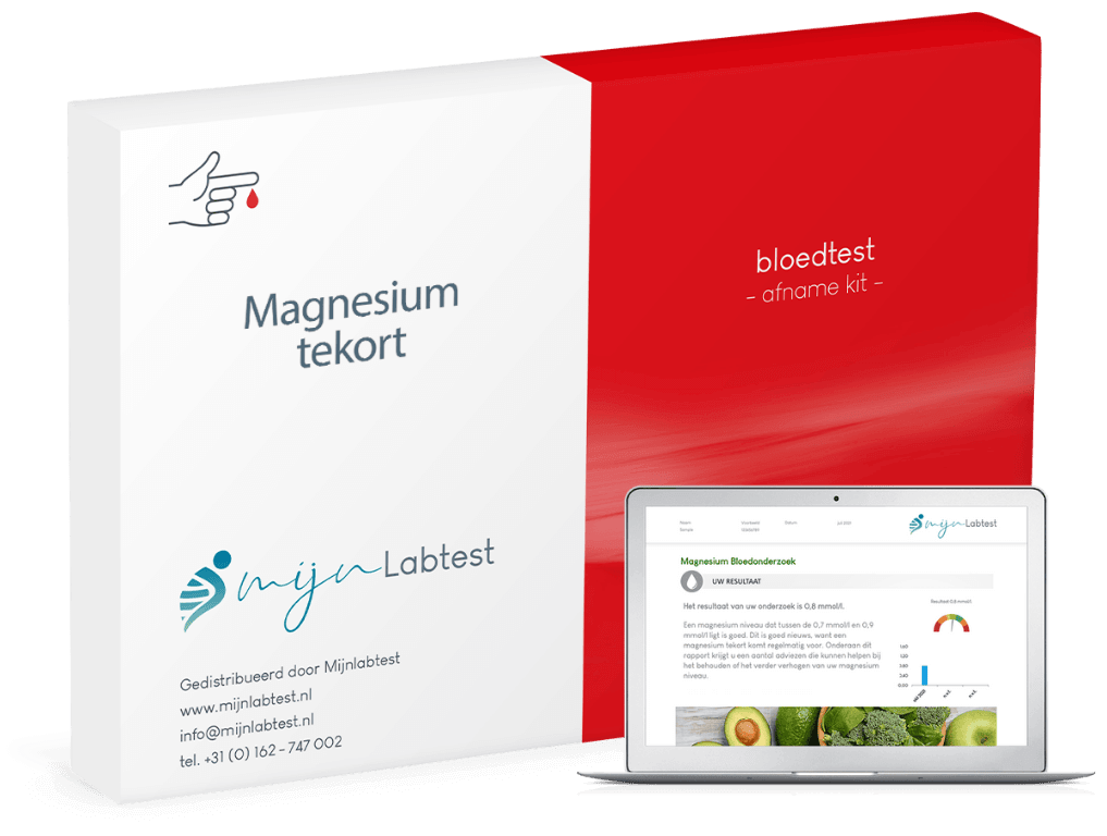 het magnesium tekort bloedonderzoek wordt afgenomen met een eenvoudige test kit die we naar je opsturen