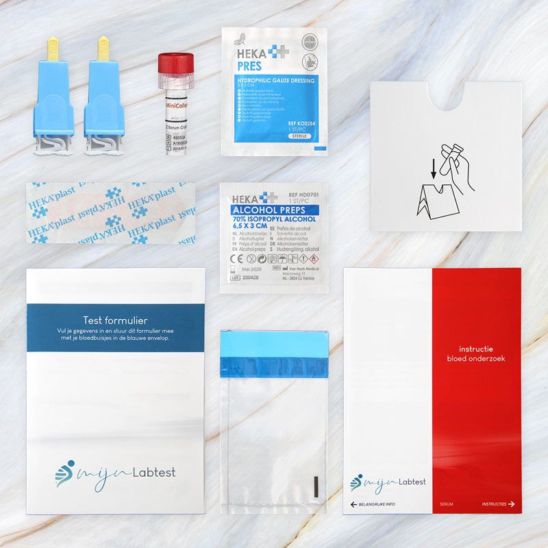 De inhoud van de PSA zelftest - Dit is alles wat je nodig hebt. 