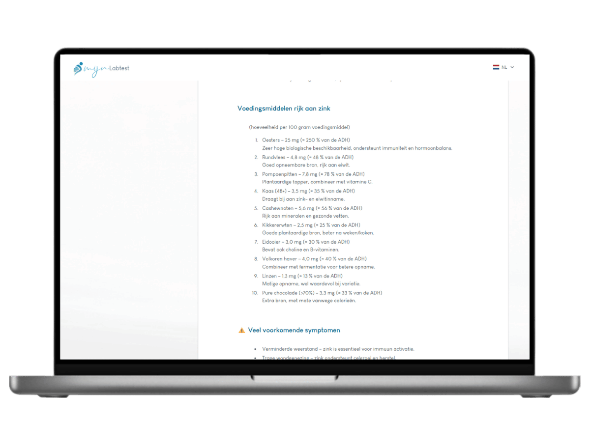 Binnen 4 werkdagen jouw uitslag via een beveiligde email. Binnen 4 werkdagen jouw uitslag via een beveiligde email.