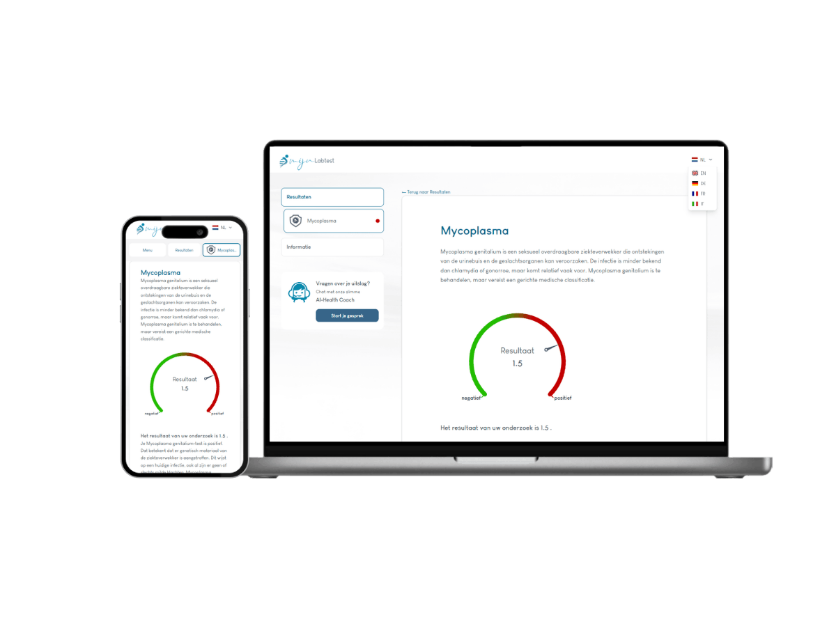 Resultaat is op telefoon en laptop beschikbaar Resultaat is op telefoon en laptop beschikbaar