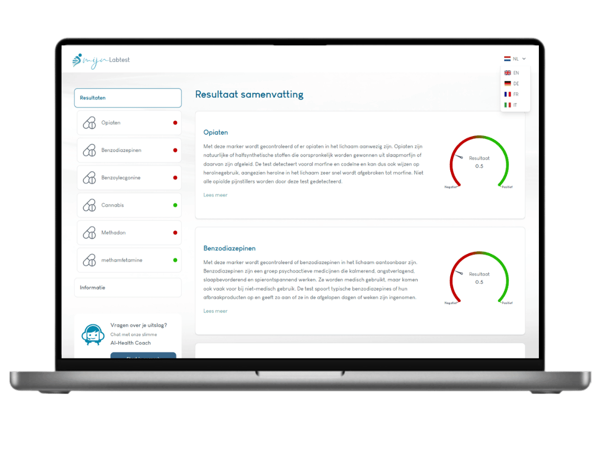 Overzicht van meest complete rapport met AI integratie en leefstijl advies. Overzicht van meest complete rapport met AI integratie en leefstijl advies.