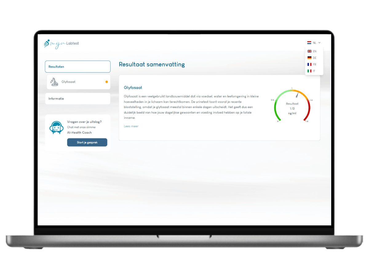 Voorbeeldrapport glyfosaat test Voorbeeldrapport glyfosaat test