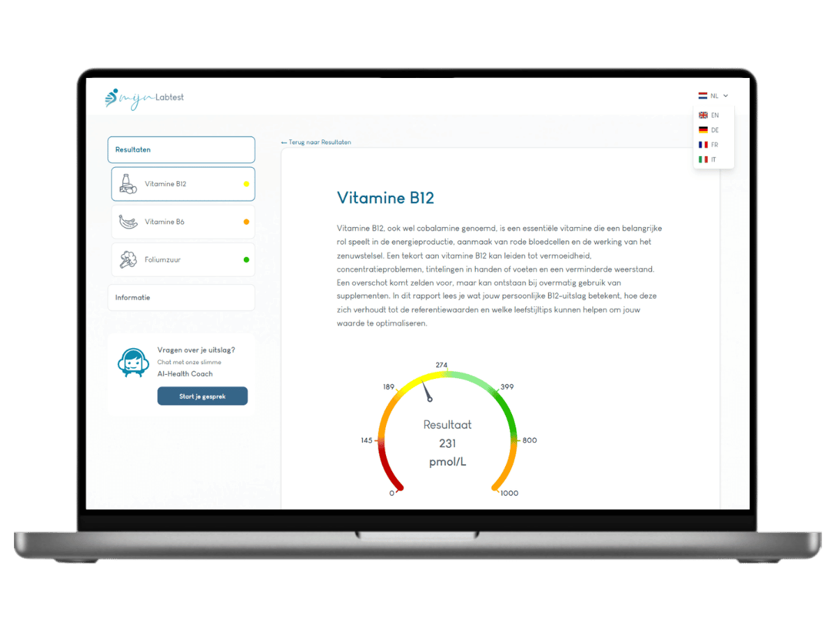 Het resultaat van je onderzoek ziet er zo uit. Zo weet je de waarde en leer je ook wat het voor jou betekent. 