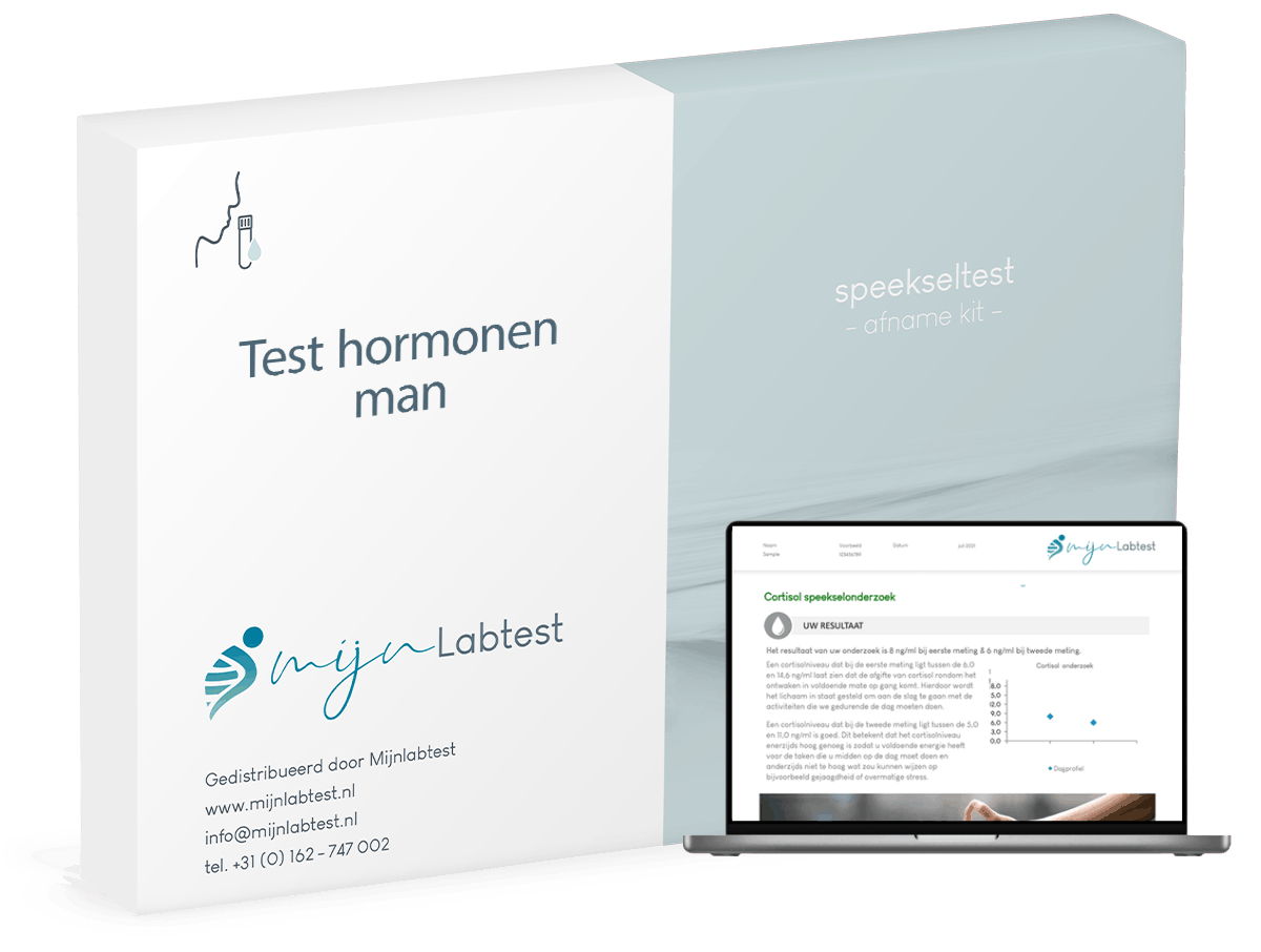 Hormonen speeksel test kit man