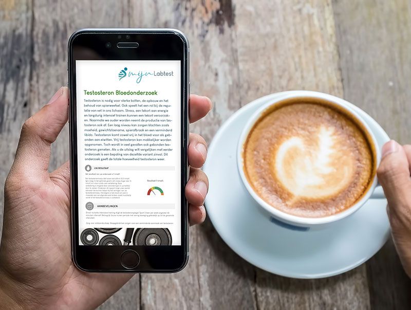 Het resultaat van het bloed onderzoek sporters is eenvoudig af te lezen van computer en telefoon. 