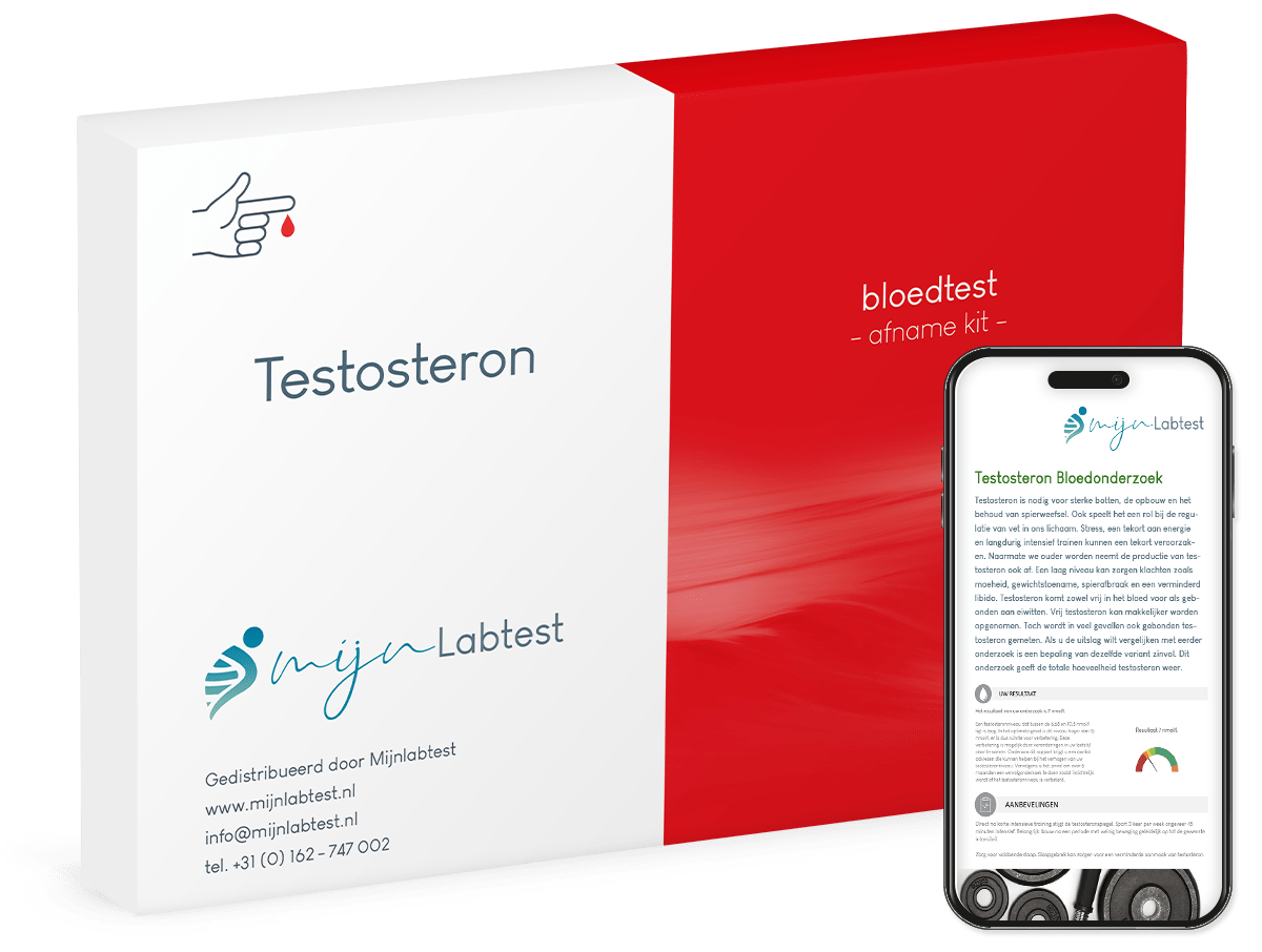 Testosteron test, zelf thuis afnemen met overzichtelijke uitslag.