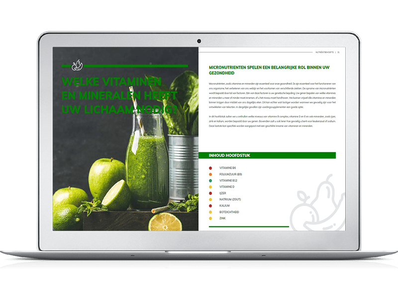 Het resultaat van de Nutri-Gene pro per marker uitgelegd. 