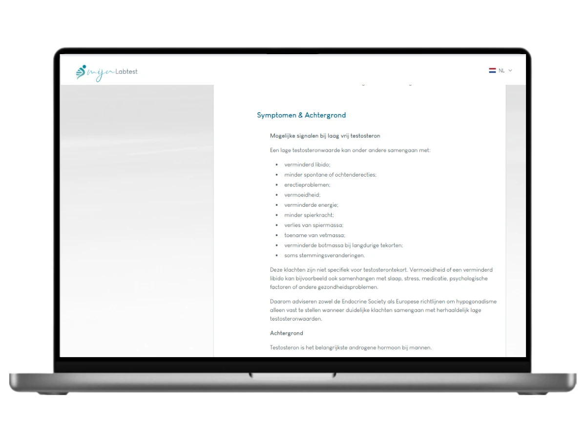 Dit resultaat bevat voldoende diepgang zodat je exact weet wat Vrij Testosteron is en hoe je het kan beïnvloeden.