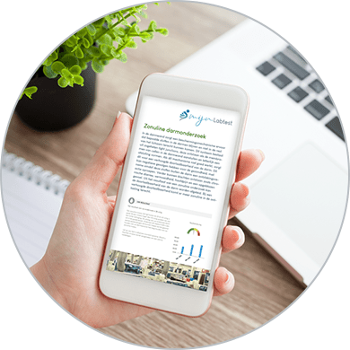 sfeerbeeld van hoe je zonuline test uitslag er op GSM uit ziet