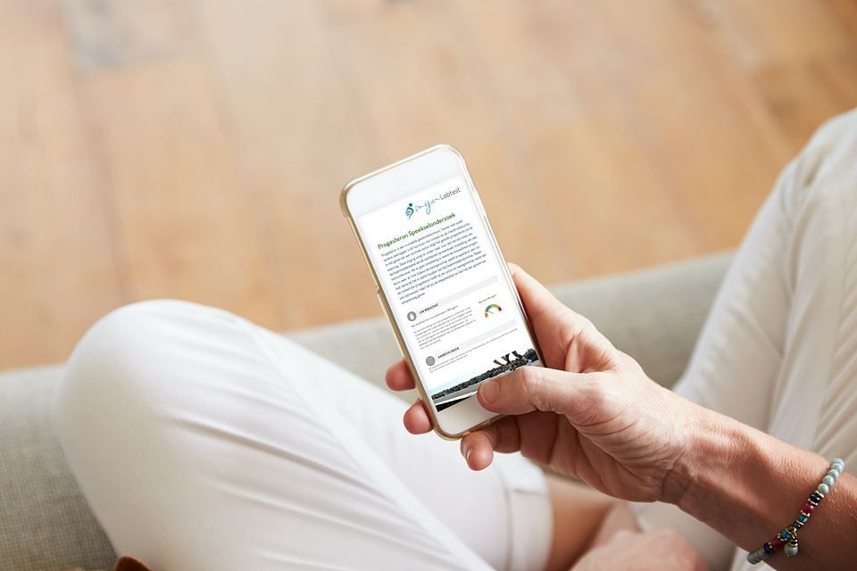 Uitslagvoorbeeld progesteron uit de speekseltest hormonen vrouw