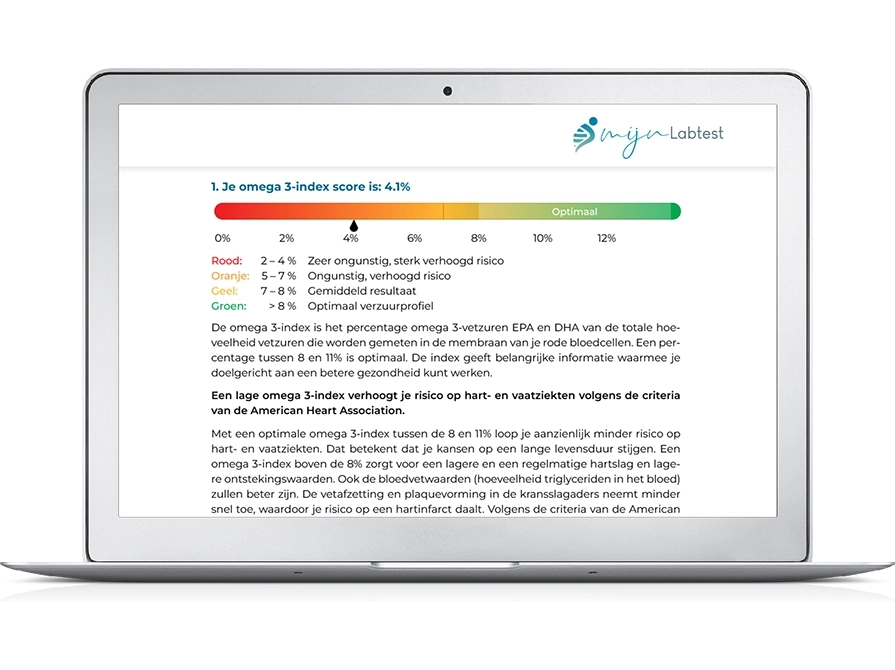 Omega 3 test resultaat