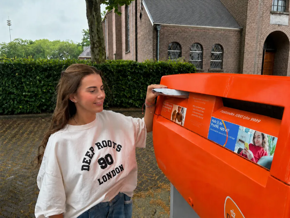 Zoe stuurt haar ijzertekort test op