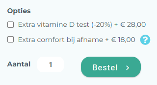 Illustratie die laat zien hoe je de optie extra comfort selecteert